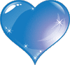 Gif animé coeur bleu